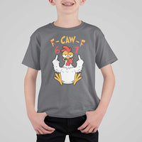 Funny F Caw F 67 Meme T Shirt For Kid Cartoon Chicken Six Seven Poultry Humor - Wonder Print Shop
