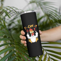 Funny F Caw F 67 Meme Skinny Tumbler Cartoon Chicken Six Seven Poultry Humor - Wonder Print Shop