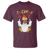 Funny F Caw F 67 Meme T Shirt Cartoon Chicken Six Seven Poultry Humor - Wonder Print Shop