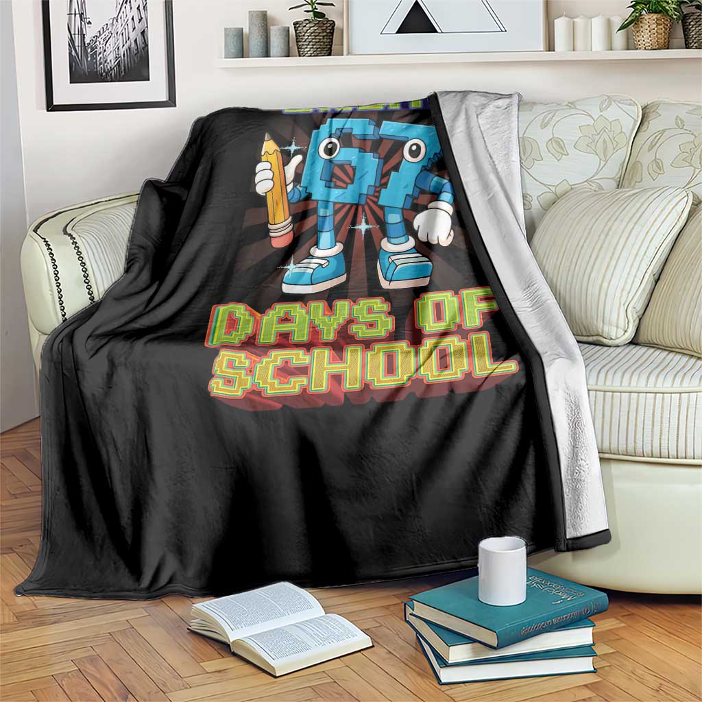 Funny Bruh 67 Days Of School Throw Blanket Six Seven Meme Pixel Game Gen Alpha - Wonder Print Shop