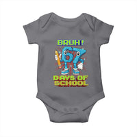 Funny Bruh 67 Days Of School Baby Onesie Six Seven Meme Pixel Game Gen Alpha - Wonder Print Shop