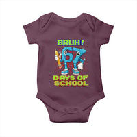 Funny Bruh 67 Days Of School Baby Onesie Six Seven Meme Pixel Game Gen Alpha - Wonder Print Shop