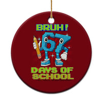 Funny Bruh 67 Days Of School Ceramic Ornament Six Seven Meme Pixel Game Gen Alpha - Wonder Print Shop