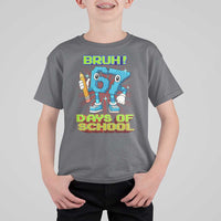 Funny Bruh 67 Days Of School T Shirt For Kid Six Seven Meme Pixel Game Gen Alpha - Wonder Print Shop