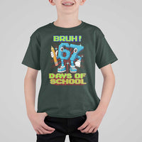 Funny Bruh 67 Days Of School T Shirt For Kid Six Seven Meme Pixel Game Gen Alpha - Wonder Print Shop