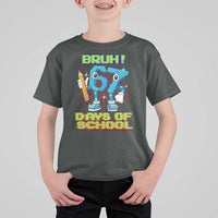 Funny Bruh 67 Days Of School T Shirt For Kid Six Seven Meme Pixel Game Gen Alpha - Wonder Print Shop