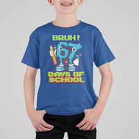 Funny Bruh 67 Days Of School T Shirt For Kid Six Seven Meme Pixel Game Gen Alpha - Wonder Print Shop
