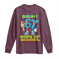 Funny Bruh 67 Days Of School Long Sleeve Shirt Six Seven Meme Pixel Game Gen Alpha - Wonder Print Shop