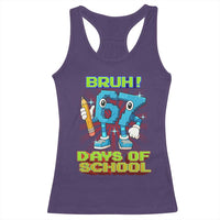 Funny Bruh 67 Days Of School Racerback Tank Top Six Seven Meme Pixel Game Gen Alpha - Wonder Print Shop