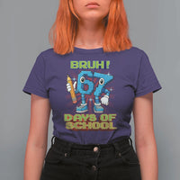 Funny Bruh 67 Days Of School T Shirt For Women Six Seven Meme Pixel Game Gen Alpha - Wonder Print Shop