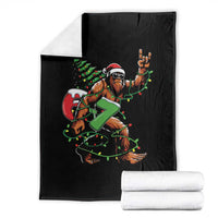 Funny Santa Bigfoot 67 Christmas Tree Xmas Lights Throw Blanket - Wonder Print Shop
