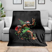 Funny Santa Bigfoot 67 Christmas Tree Xmas Lights Throw Blanket - Wonder Print Shop