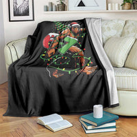 Funny Santa Bigfoot 67 Christmas Tree Xmas Lights Throw Blanket - Wonder Print Shop