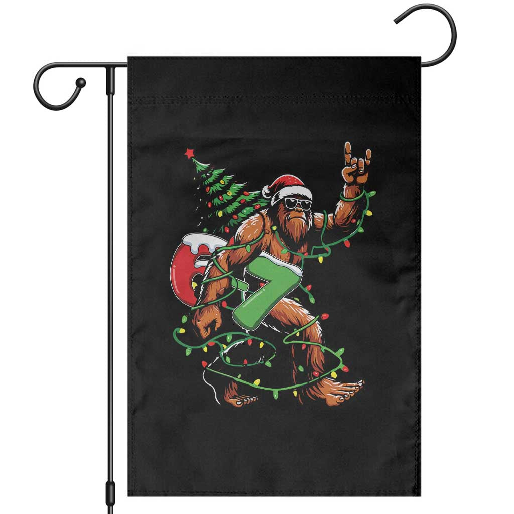 Funny Santa Bigfoot 67 Christmas Tree Xmas Lights Garden Flag - Wonder Print Shop
