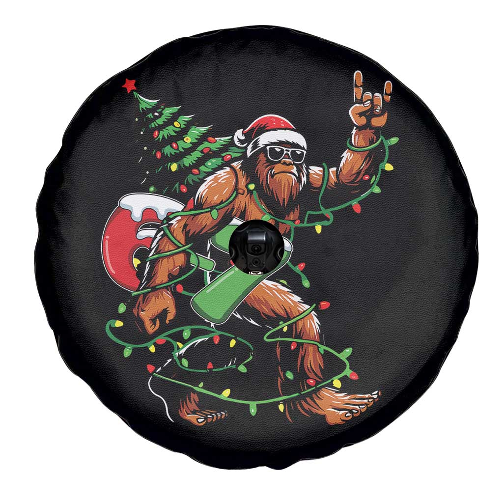 Funny Santa Bigfoot 67 Christmas Tree Xmas Lights Spare Tire Cover - Wonder Print Shop