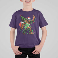 Funny Santa Bigfoot 67 Christmas Tree Xmas Lights T Shirt For Kid - Wonder Print Shop