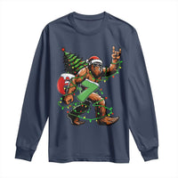 Funny Santa Bigfoot 67 Christmas Tree Xmas Lights Long Sleeve Shirt - Wonder Print Shop