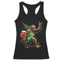 Funny Santa Bigfoot 67 Christmas Tree Xmas Lights Racerback Tank Top - Wonder Print Shop