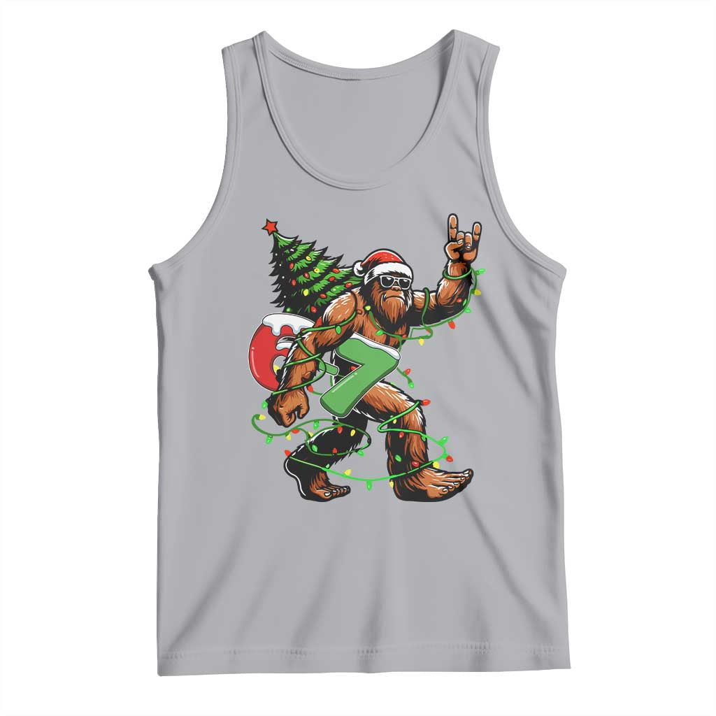 Funny Santa Bigfoot 67 Christmas Tree Xmas Lights Tank Top - Wonder Print Shop