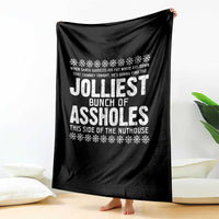 Funny Christmas Vacation Jolliest Bunch Of Assholes Throw Blanket Xmas Movie - Wonder Print Shop