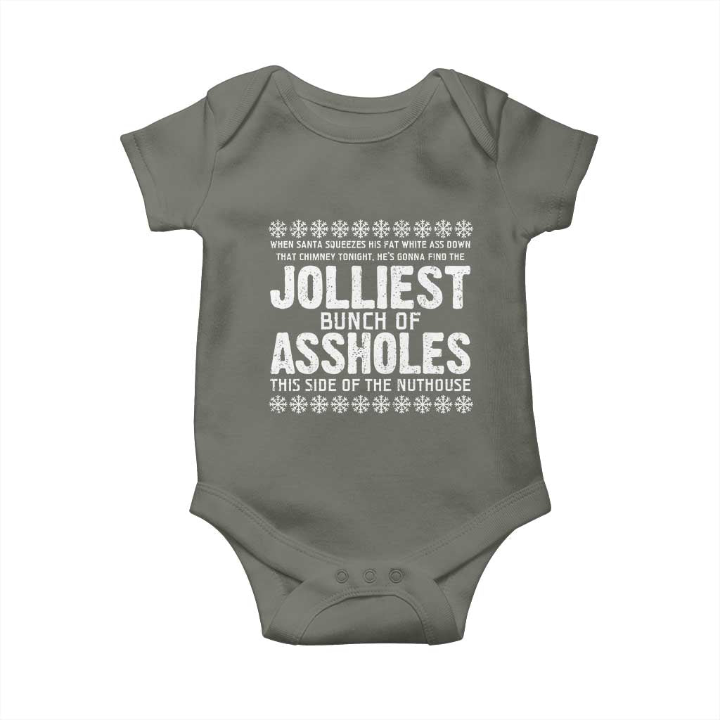 Funny Christmas Vacation Jolliest Bunch Of Assholes Baby Onesie Xmas Movie - Wonder Print Shop