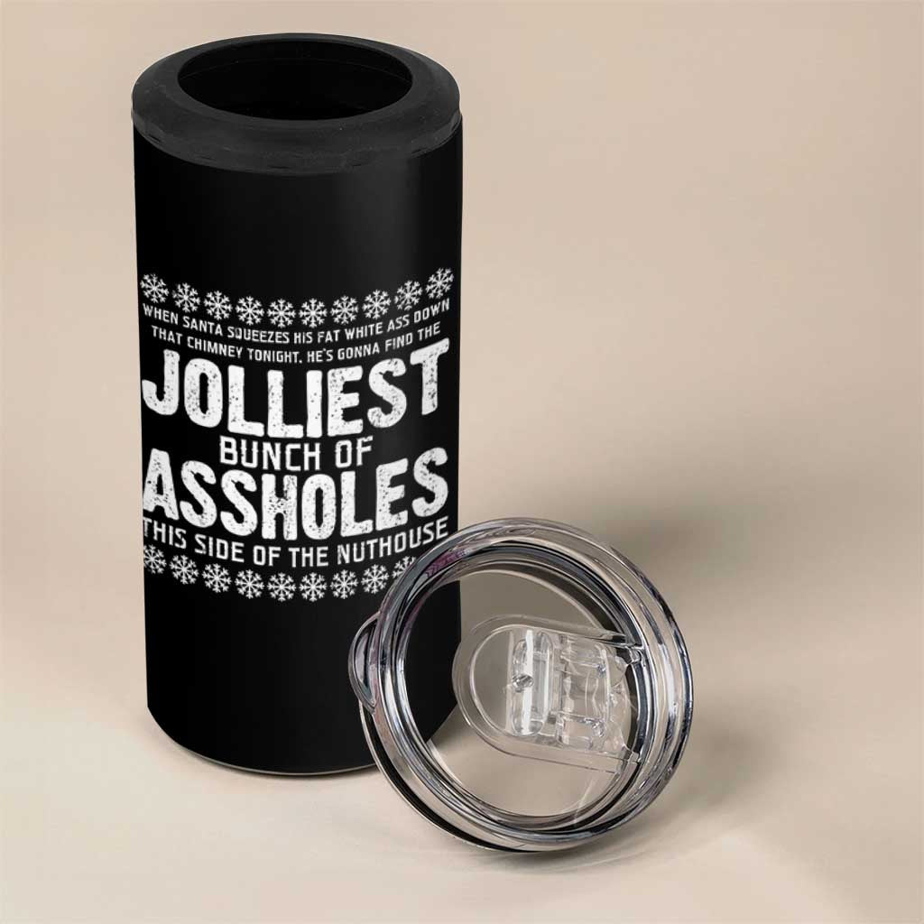 Funny Christmas Vacation Jolliest Bunch Of Assholes 4 in 1 Can Cooler Tumbler Xmas Movie - Wonder Print Shop