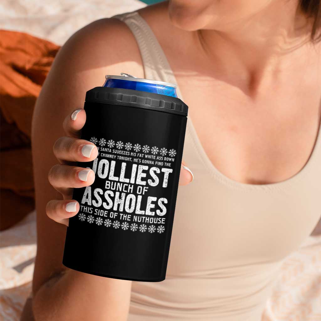 Funny Christmas Vacation Jolliest Bunch Of Assholes 4 in 1 Can Cooler Tumbler Xmas Movie - Wonder Print Shop