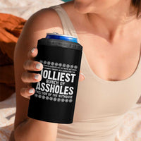Funny Christmas Vacation Jolliest Bunch Of Assholes 4 in 1 Can Cooler Tumbler Xmas Movie - Wonder Print Shop