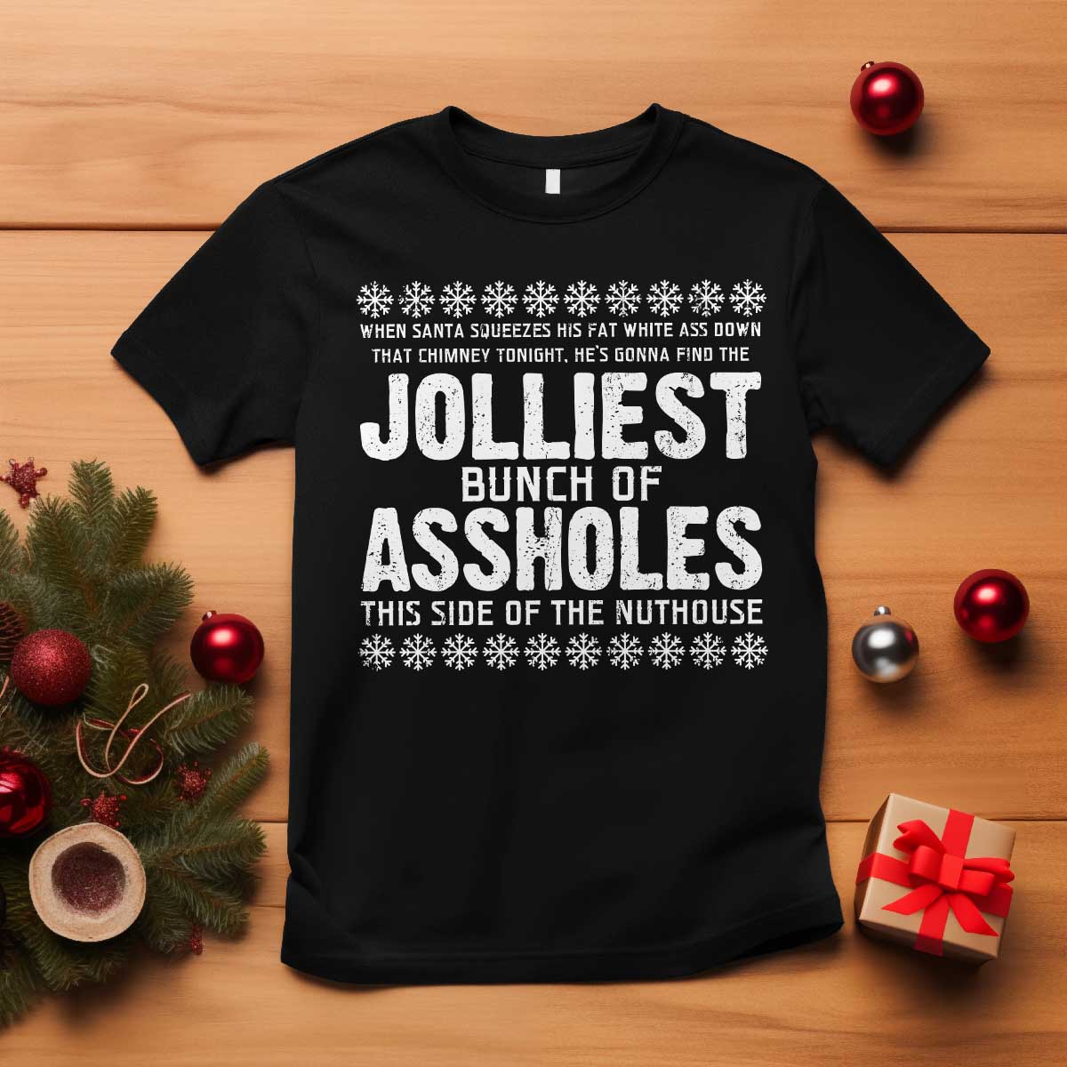 Funny Christmas Vacation Jolliest Bunch Of Assholes T Shirt Xmas Movie - Wonder Print Shop