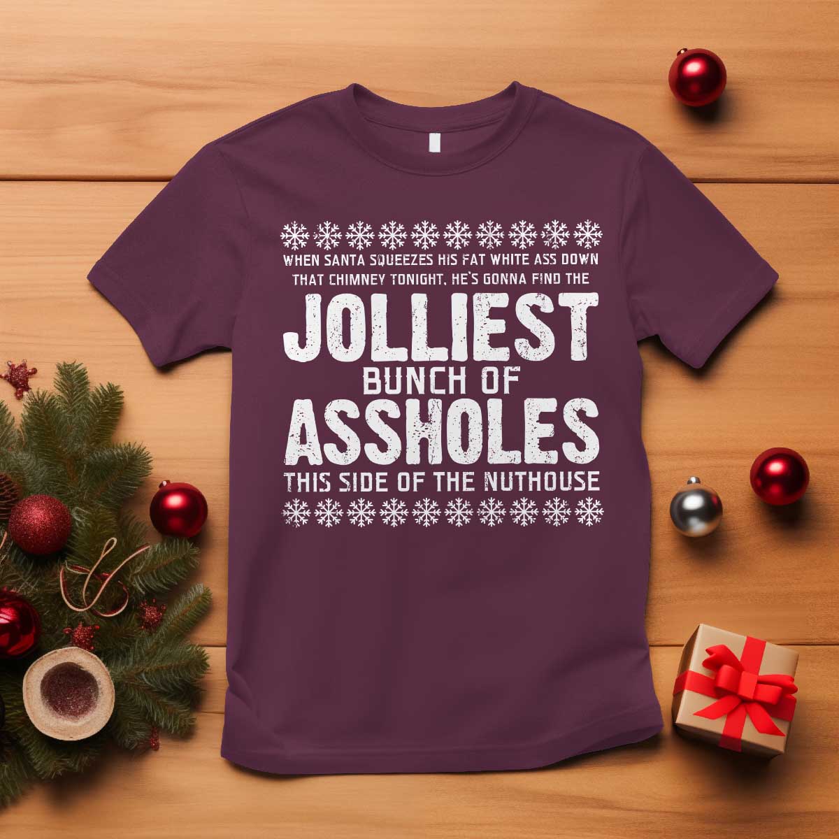 Funny Christmas Vacation Jolliest Bunch Of Assholes T Shirt Xmas Movie - Wonder Print Shop
