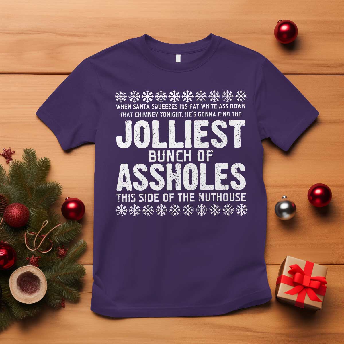 Funny Christmas Vacation Jolliest Bunch Of Assholes T Shirt Xmas Movie - Wonder Print Shop