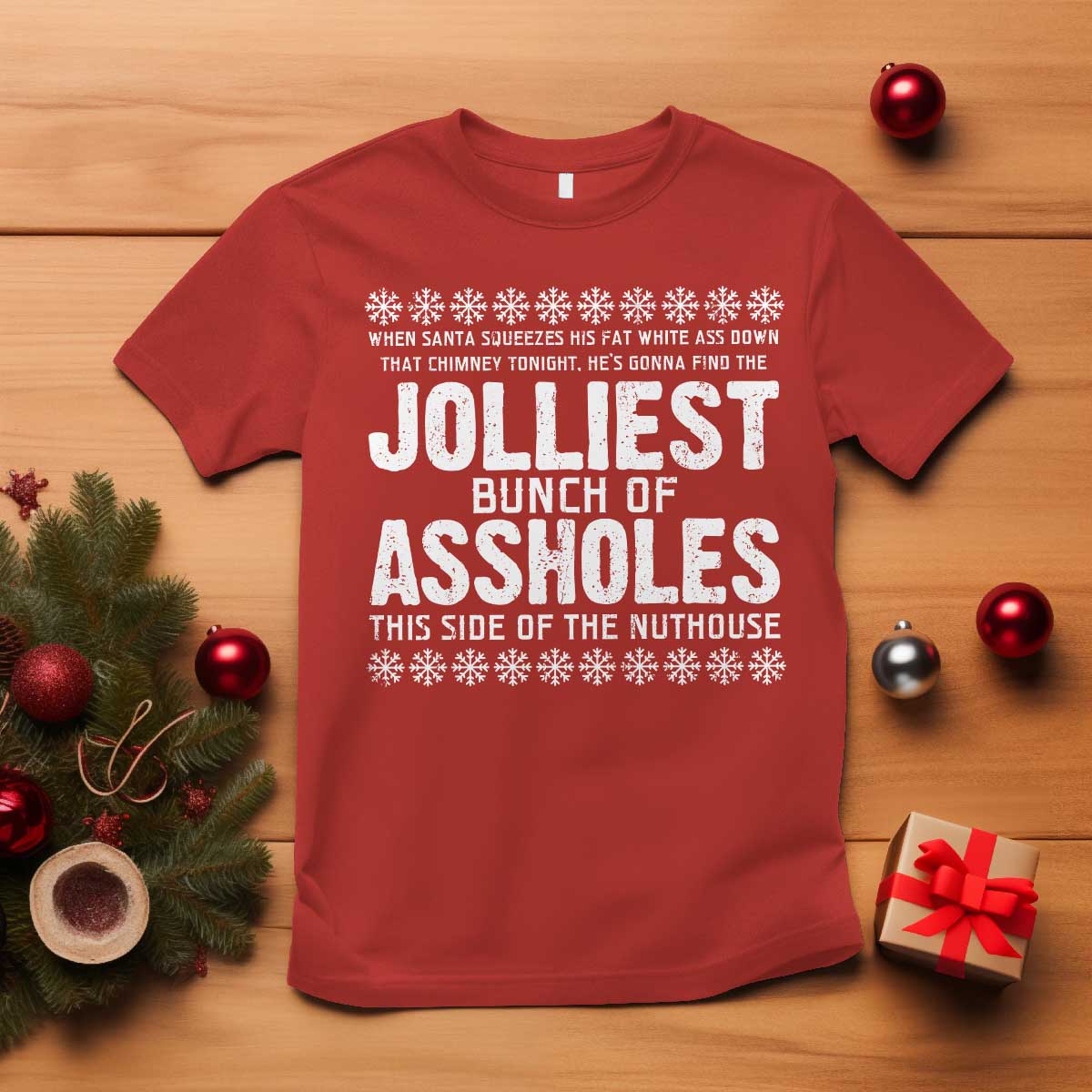 Funny Christmas Vacation Jolliest Bunch Of Assholes T Shirt Xmas Movie - Wonder Print Shop