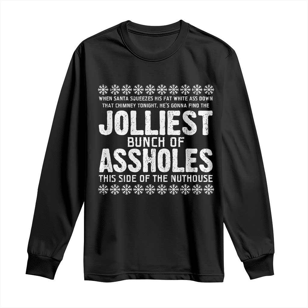 Funny Christmas Vacation Jolliest Bunch Of Assholes Long Sleeve Shirt Xmas Movie - Wonder Print Shop