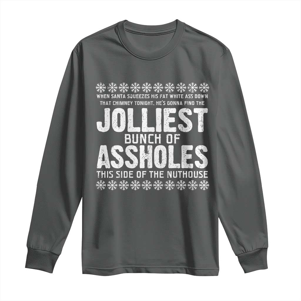 Funny Christmas Vacation Jolliest Bunch Of Assholes Long Sleeve Shirt Xmas Movie - Wonder Print Shop