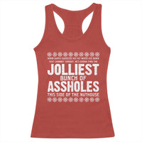 Funny Christmas Vacation Jolliest Bunch Of Assholes Racerback Tank Top Xmas Movie - Wonder Print Shop
