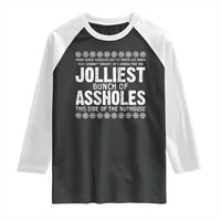 Funny Christmas Vacation Jolliest Bunch Of Assholes Raglan Shirt Xmas Movie - Wonder Print Shop