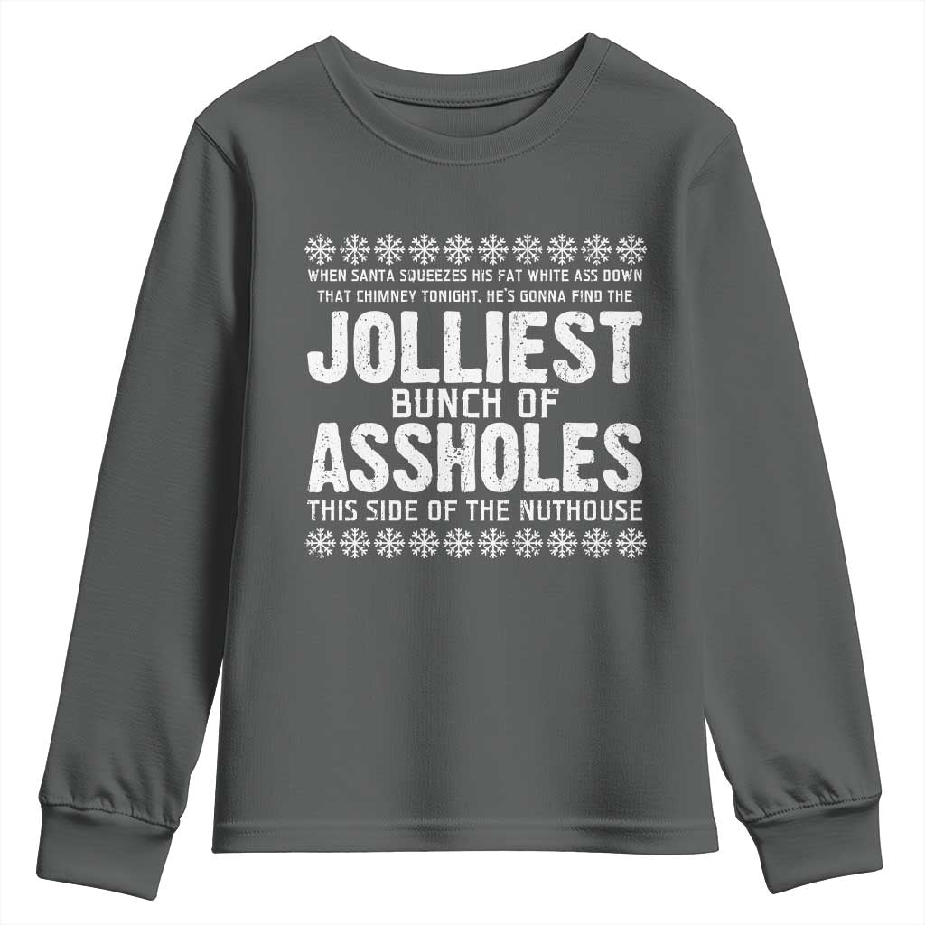 Funny Christmas Vacation Jolliest Bunch Of Assholes Youth Sweatshirt Xmas Movie - Wonder Print Shop