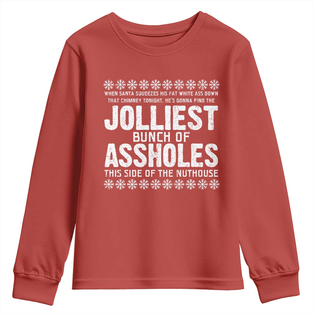 Funny Christmas Vacation Jolliest Bunch Of Assholes Youth Sweatshirt Xmas Movie - Wonder Print Shop