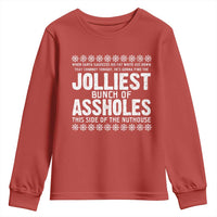 Funny Christmas Vacation Jolliest Bunch Of Assholes Youth Sweatshirt Xmas Movie - Wonder Print Shop