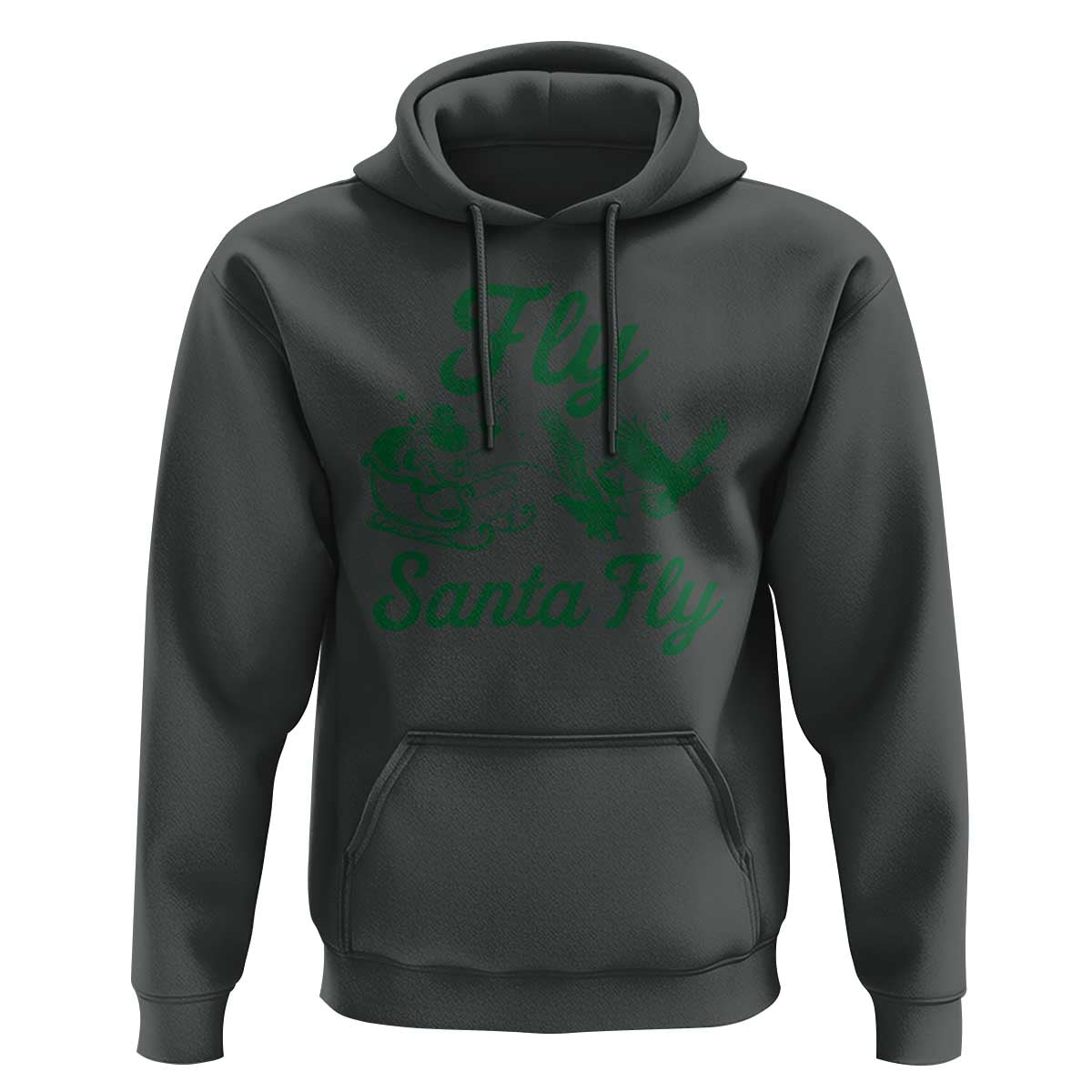 Funny Christmas Philadelphia Fan Hoodie Fly Santa Fly Eagles Philly Pride - Wonder Print Shop