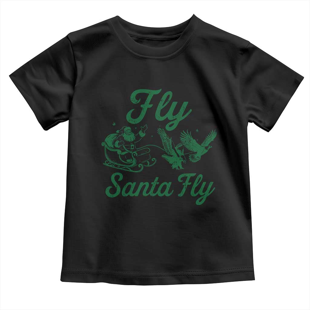 Funny Christmas Philadelphia Fan Toddler T Shirt Fly Santa Fly Eagles Philly Pride - Wonder Print Shop