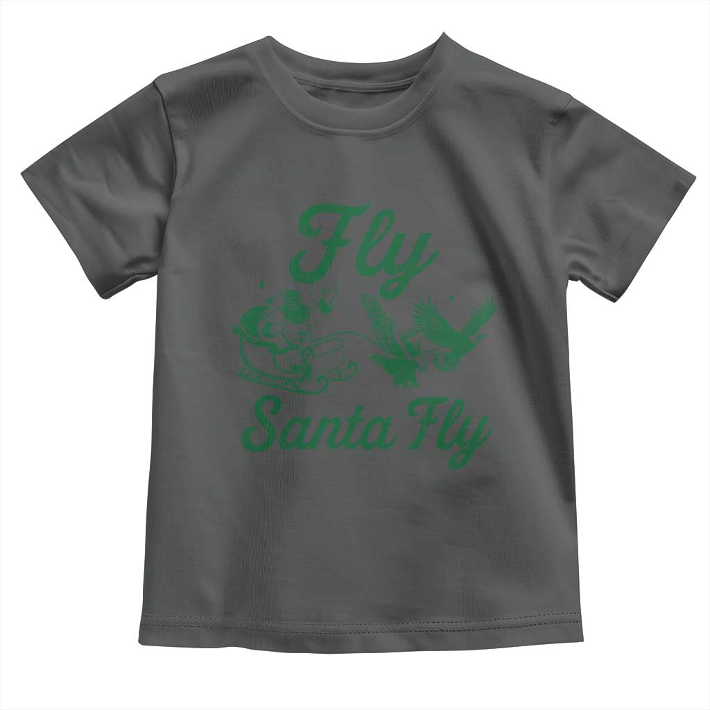 Funny Christmas Philadelphia Fan Toddler T Shirt Fly Santa Fly Eagles Philly Pride - Wonder Print Shop