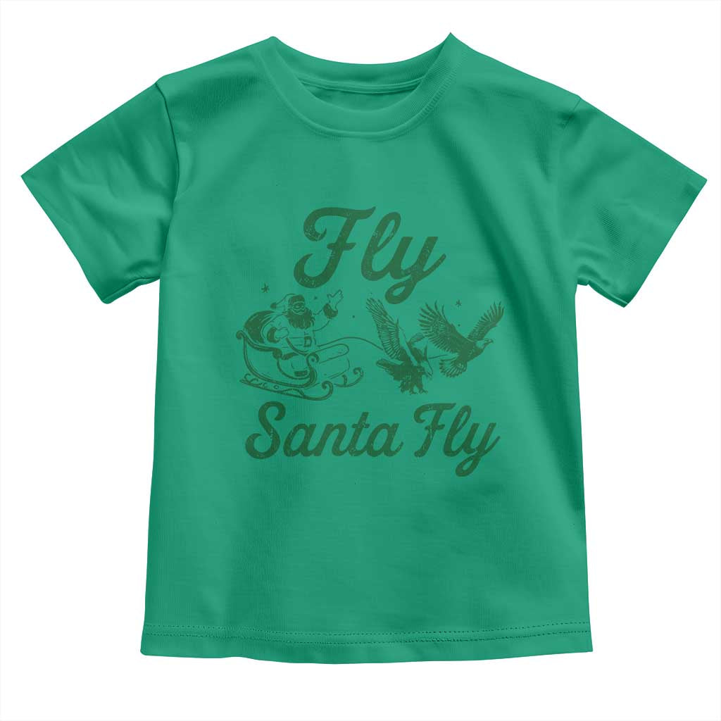 Funny Christmas Philadelphia Fan Toddler T Shirt Fly Santa Fly Eagles Philly Pride - Wonder Print Shop