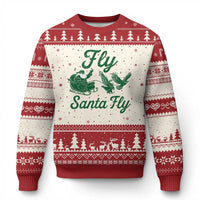 Funny Xmas Philadelphia Fan Ugly Christmas Sweater Fly Santa Fly Eagles Philly Pride TS11
