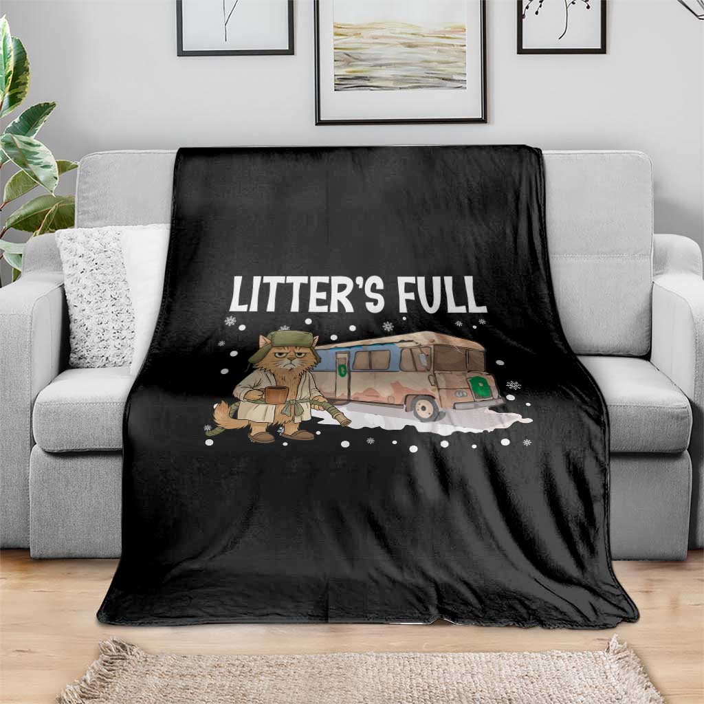 Funny Christmas Vacation Litter's Full Cat Throw Blanket Xmas Movie - Wonder Print Shop