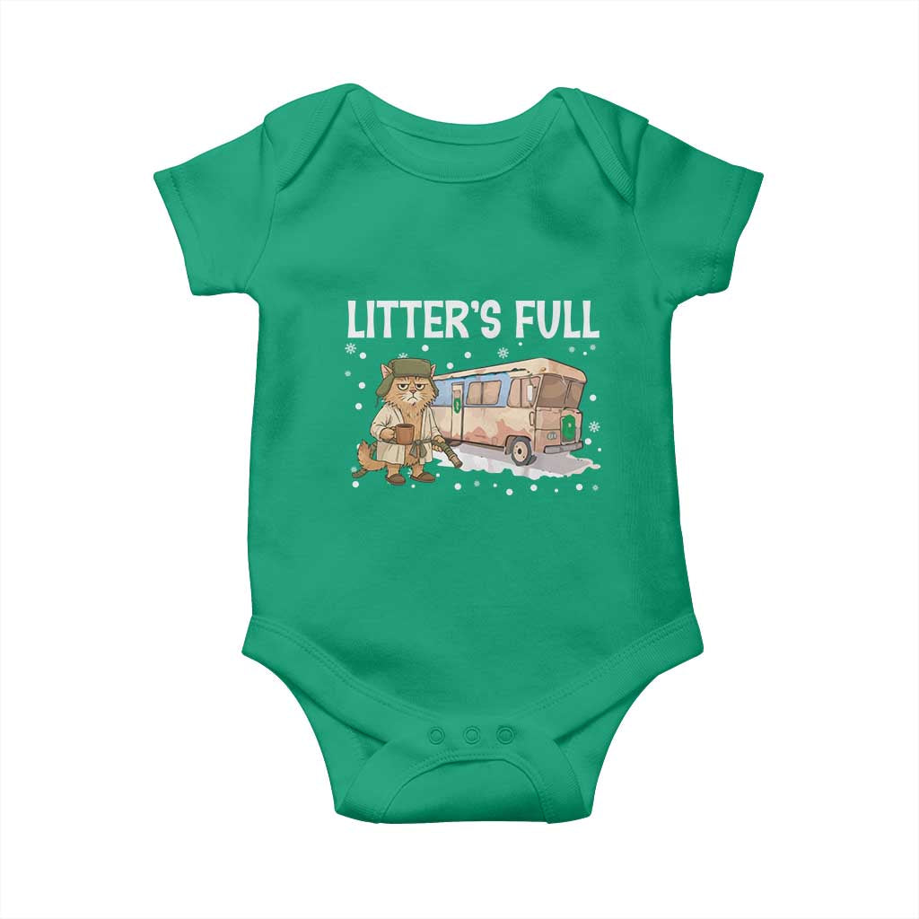 Funny Christmas Vacation Litter's Full Cat Baby Onesie Xmas Movie - Wonder Print Shop