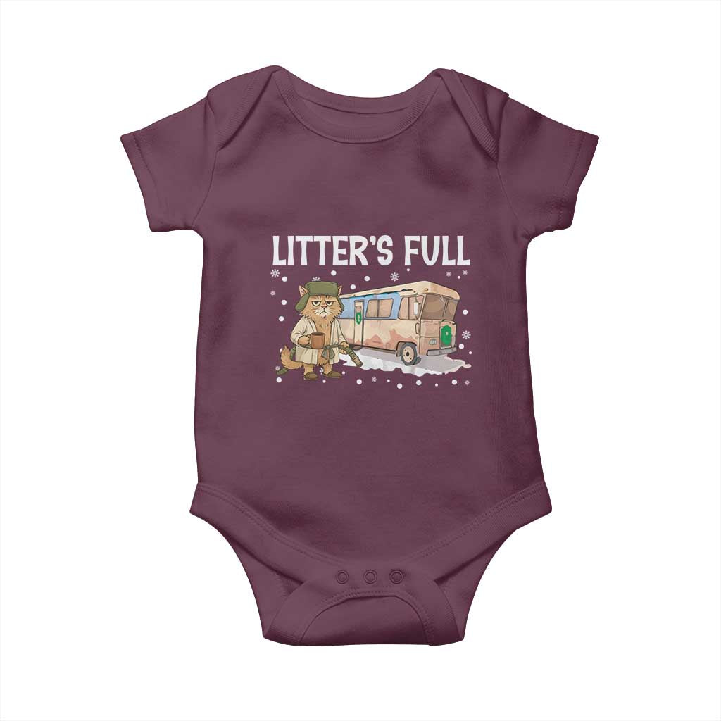 Funny Christmas Vacation Litter's Full Cat Baby Onesie Xmas Movie - Wonder Print Shop