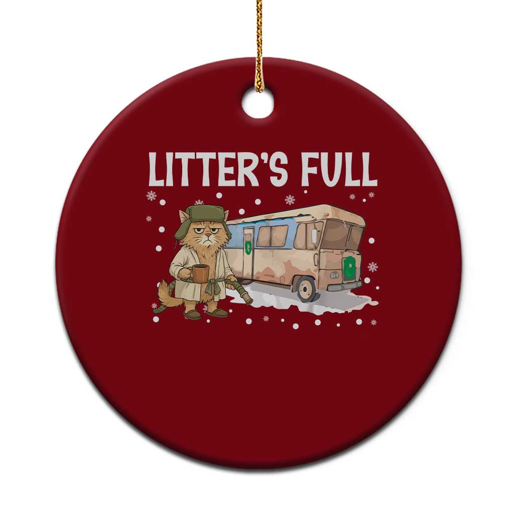 Funny Christmas Vacation Litter's Full Cat Ceramic Ornament Xmas Movie - Wonder Print Shop