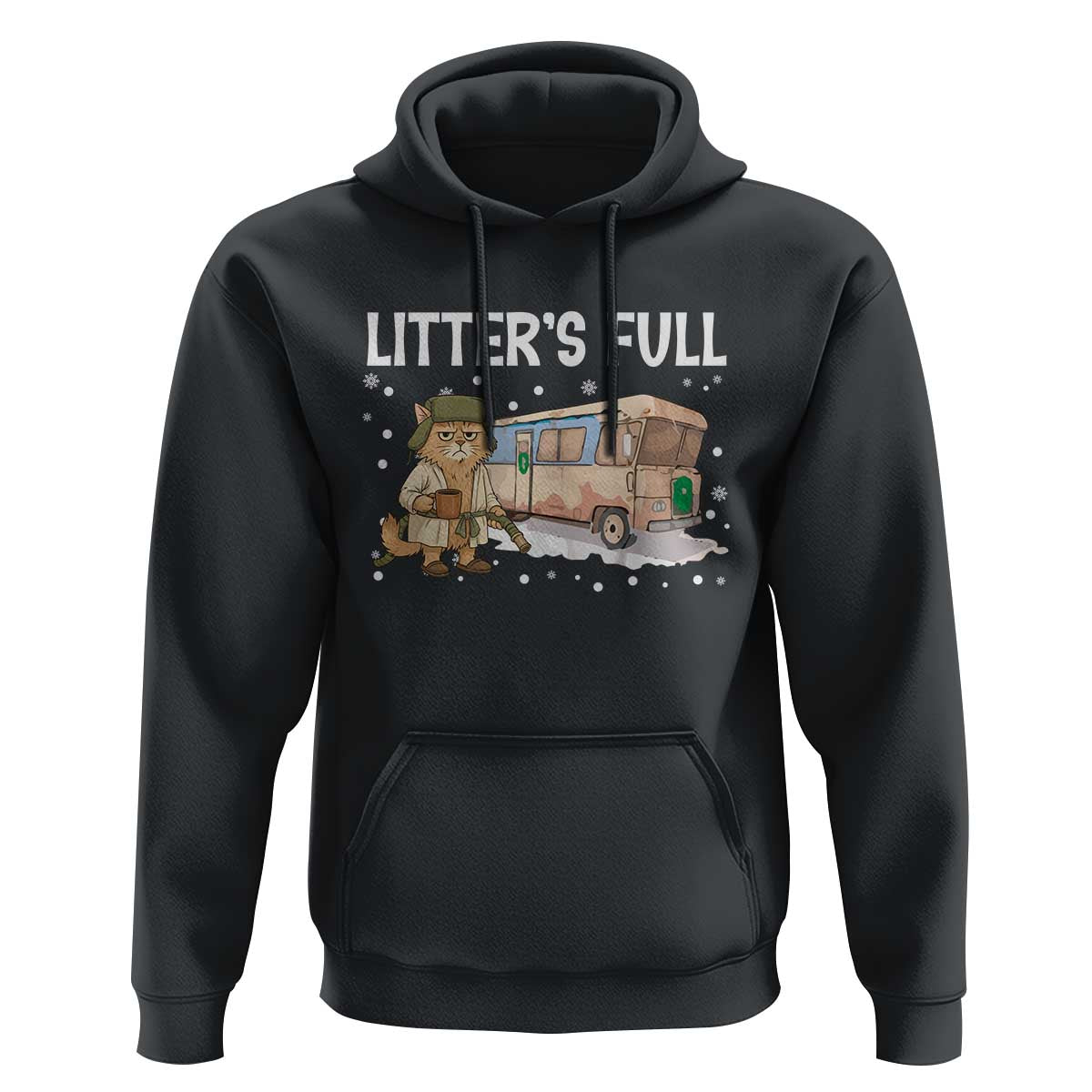 Funny Christmas Vacation Litter's Full Cat Hoodie Xmas Movie - Wonder Print Shop
