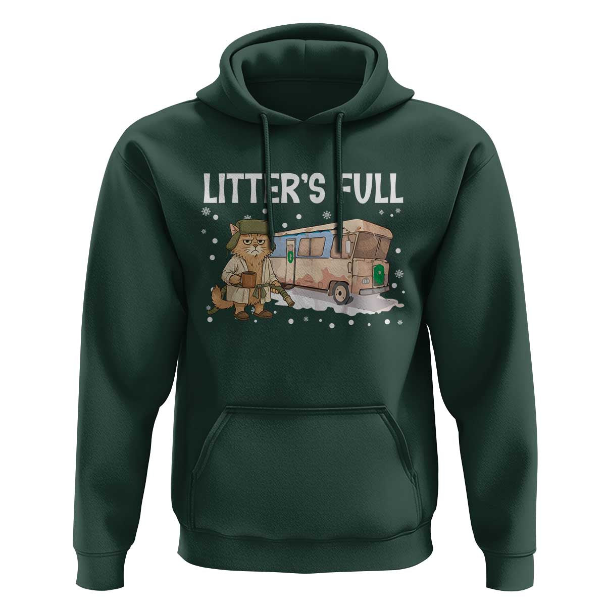 Funny Christmas Vacation Litter's Full Cat Hoodie Xmas Movie - Wonder Print Shop